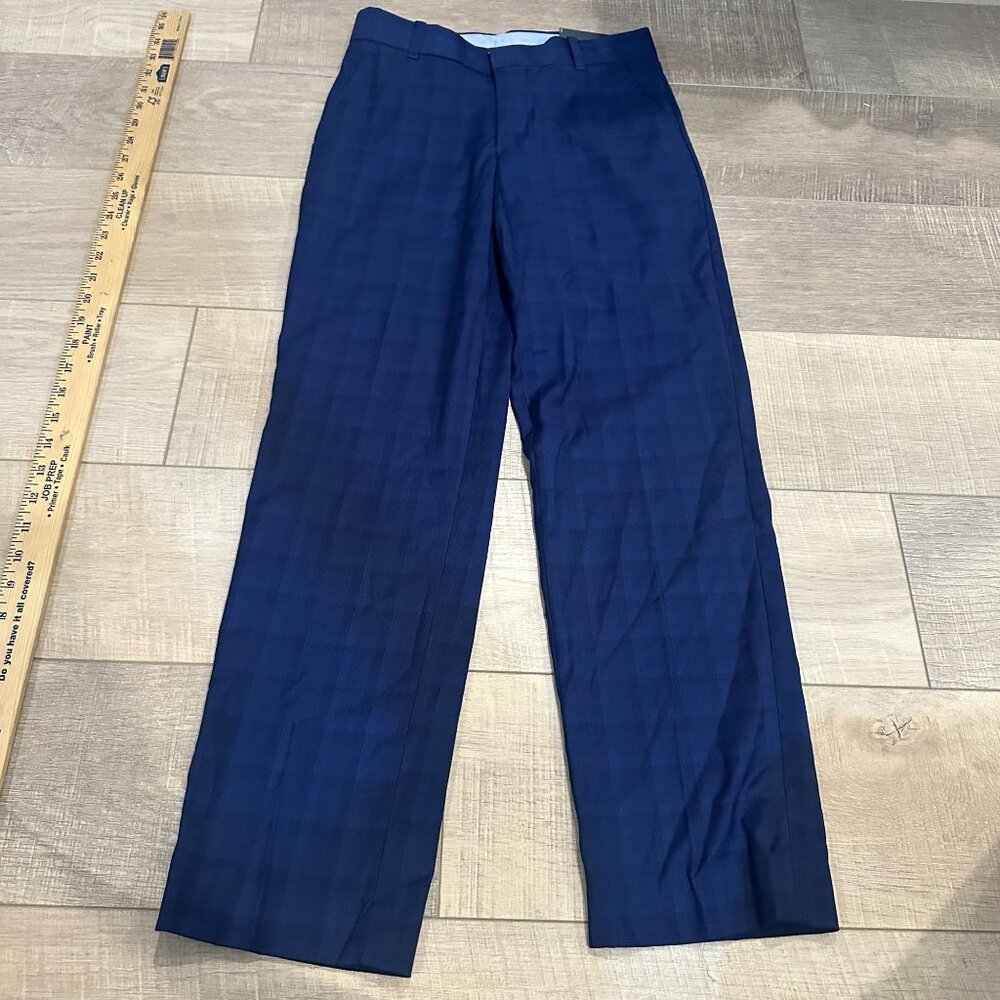 TOMMY HILFIGER BOYS SIZE 12 BLUE PLAID DRESS PANTS NEW